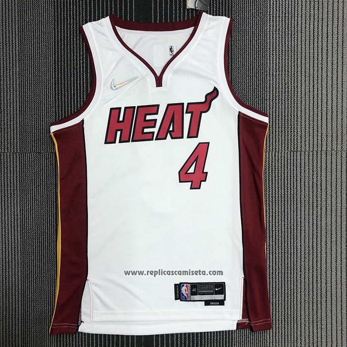 Camiseta Miami Heat Victor Oladipo #4 Association 2021-22 Blanco